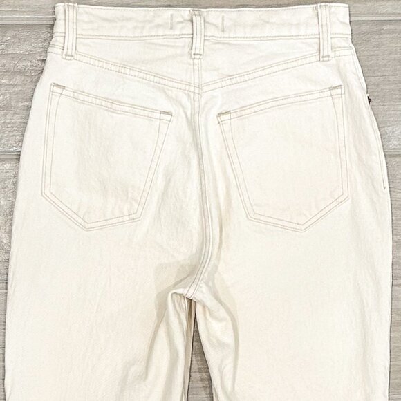 Abercrombie & Fitch The ‘90s Straight Ultra High Rise in Cream Vent Hem Sz 27/4R - Picture 8 of 16